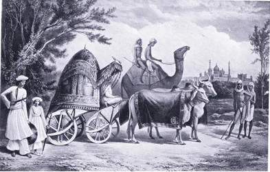 Der Haremwagen des letzten Königs von Delhi, 1857